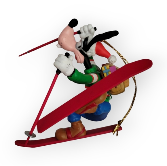 Vintage Grolier Disney Goofy Skiing Holiday Tree Ornament - Picture 1 of 3